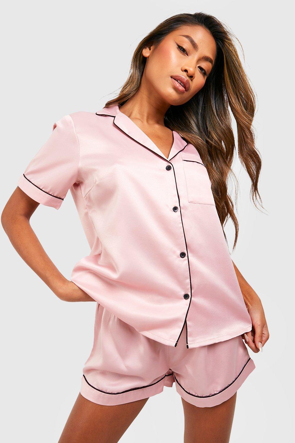 Satin shortie pyjamas new arrivals